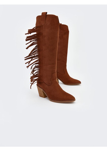 Yeni Sezon Süet Görünümlü Kadın Çizme modelleri