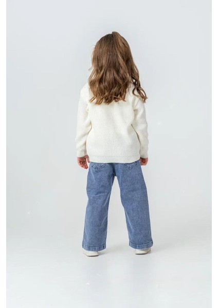 Çilek Triko Işleme Detaylı Hırkalı Kız Çocuk 3 lü takım - Pembe fırsatları