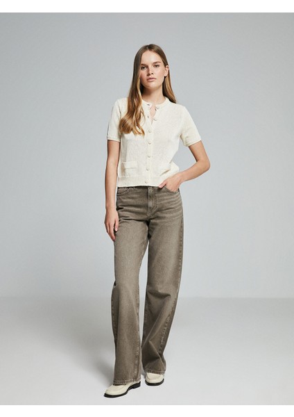 Yeni Sezon Bisiklet Yaka Ajurlu Kadın Triko Hırka fiyatları