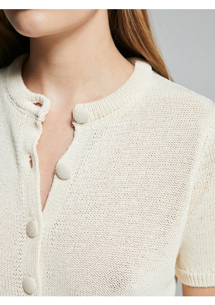 Yeni Sezon Bisiklet Yaka Ajurlu Kadın Triko Hırka modelleri