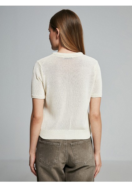 Yeni Sezon Bisiklet Yaka Ajurlu Kadın Triko Hırka indirimleri