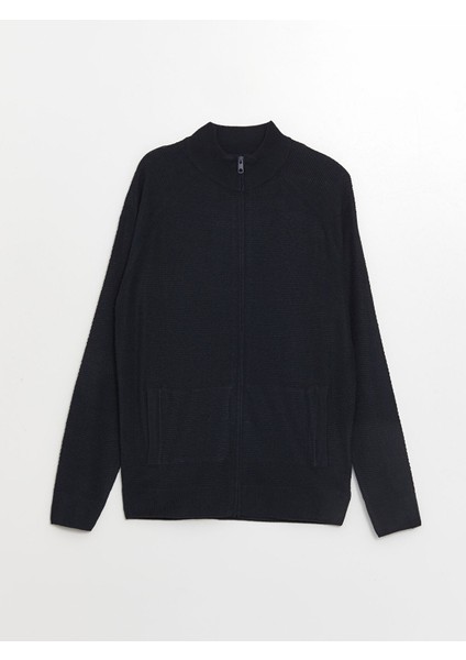 Yeni Sezon Standart Kalıp Dik Yaka Erkek Triko Hırka indirimleri