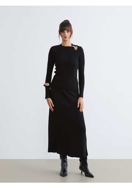 Yeni Sezon Bisiklet Yaka Büzgülü Kadın Triko Kazak fiyatları