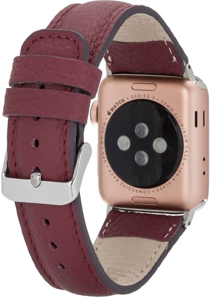 Apple Watch Uyumlu Deri Kordon 42-44-45MM Fl6 Bordo fiyatları