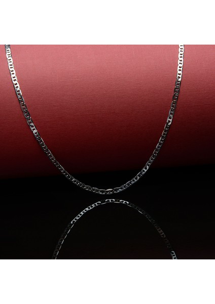 80 Mikron Rodyum Barlı Gümüş Zincir modelleri