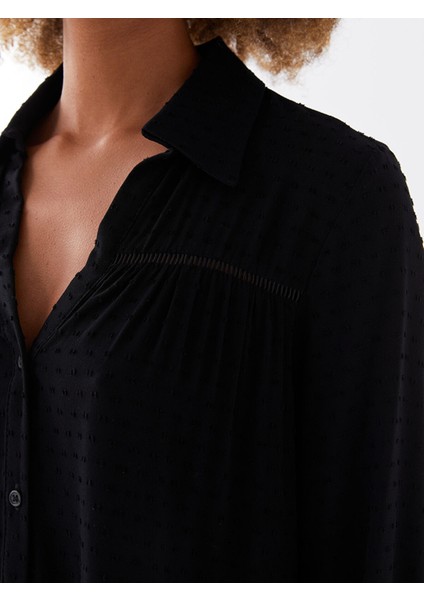 Yeni Sezon Puantiyeli Uzun Kollu Kadın Gömlek Elbise fırsatları