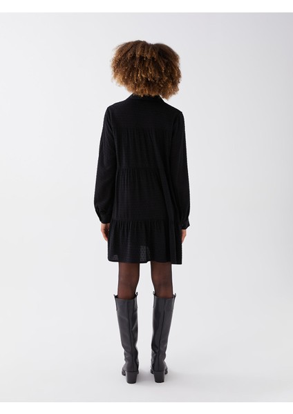 Yeni Sezon Puantiyeli Uzun Kollu Kadın Gömlek Elbise indirimleri