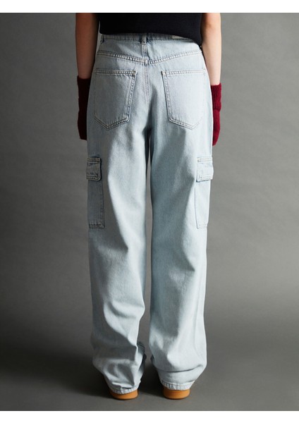 Yeni Sezon Wideleg Kadın Kargo Jean Pantolon fırsatları