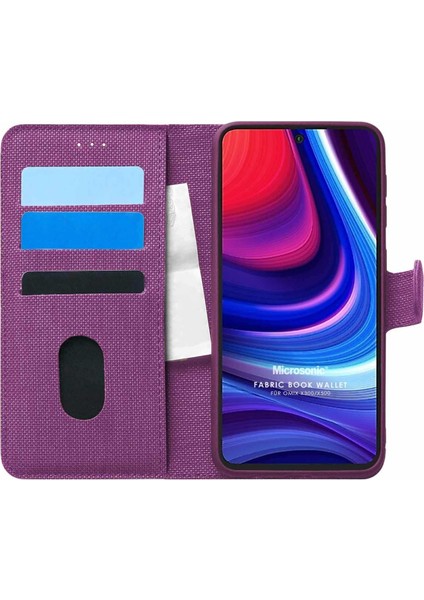 X500 Için Kılıf Fabric Book Mor [X500 ile Uyumlu Kılıf - Mor]