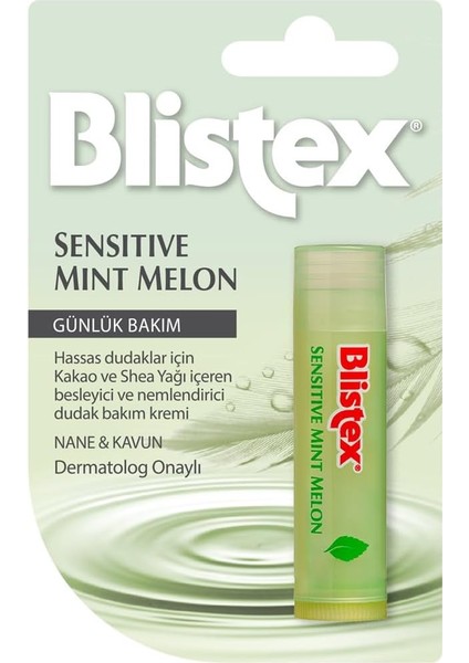 Blistex Sensitive Mint Melon Uzun Süreli Nemlenmeyi Destekleyen Kurtarıcı Dudak Bakım Kremi 4.25 G