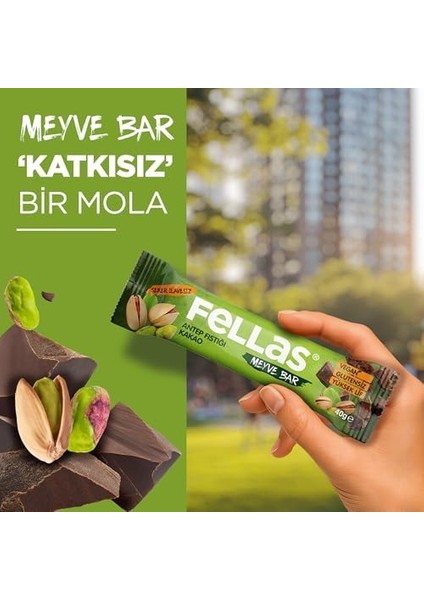 Fellas Meyve Bar, Antep Fıstıklı ve Kakaolu, 40GR x 12 Adet fiyatları