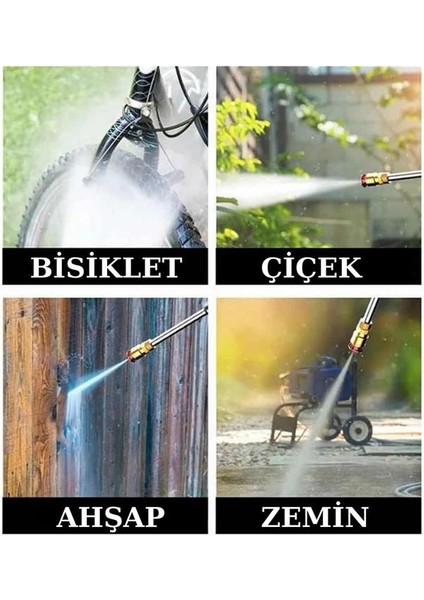 Şarjlı Oto Yıkama Bahçe Sulama Tabancası Makinesi Yüksek Basınçlı