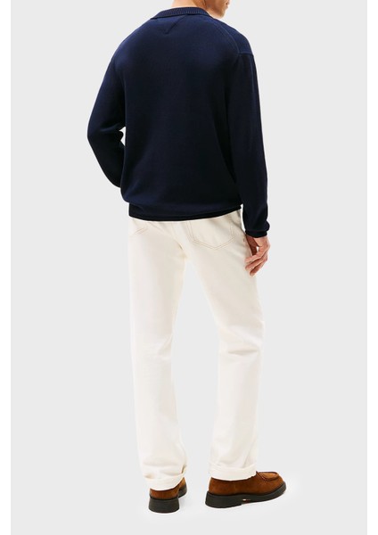 Pamuklu Regular Fit Logolu Polo Yaka Sweat Erkek Polo Yaka Sweat MW0MW40444 Dw5 fırsatları