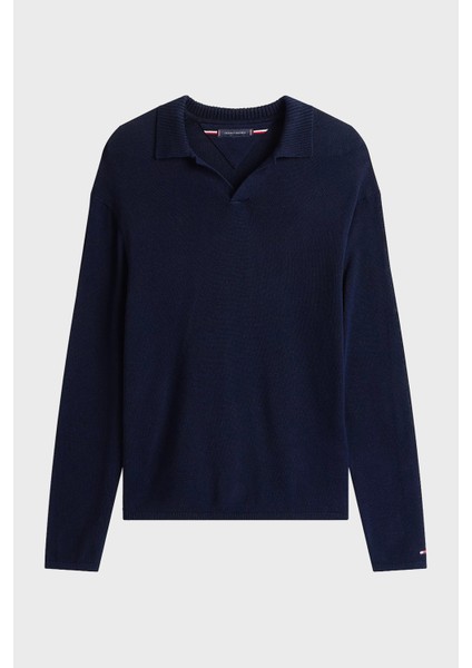 Pamuklu Regular Fit Logolu Polo Yaka Sweat Erkek Polo Yaka Sweat MW0MW40444 Dw5 indirimleri