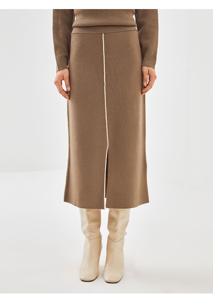 Yeni Sezon Beli Lastikli Dar Fit Kadın Triko Etek fiyatları