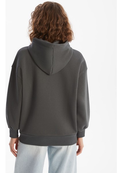 Yeni Sezon New York Baskılı Oversize Kadın Kalın Hoodie fırsatları