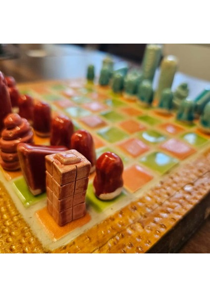 Seramik Ahşap Satranç Takımı