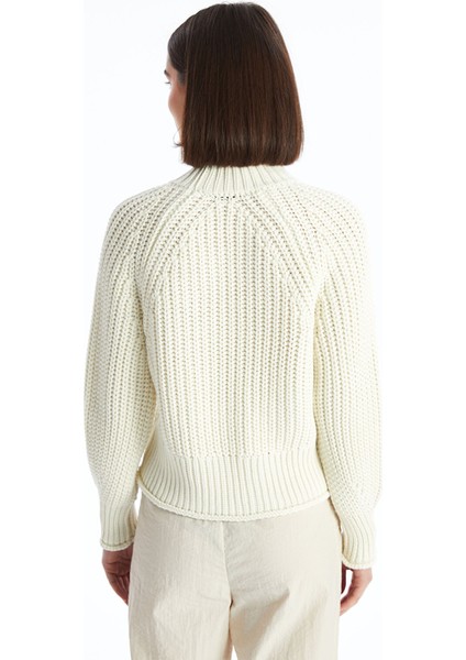 Yeni Sezon Bisiklet Yaka Kendinden Desenli Uzun Kollu Oversize Kadın Triko Kazak indirimleri