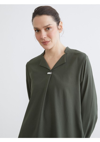 Yeni Sezon Kaçık Yaka Bluz