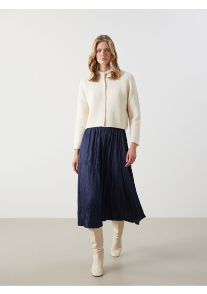 Yeni Sezon Beli Lastikli Saten Kadın Etek