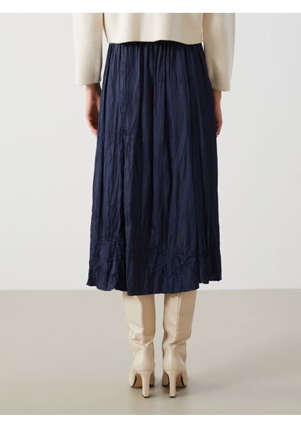 Yeni Sezon Beli Lastikli Saten Kadın Etek fırsatları