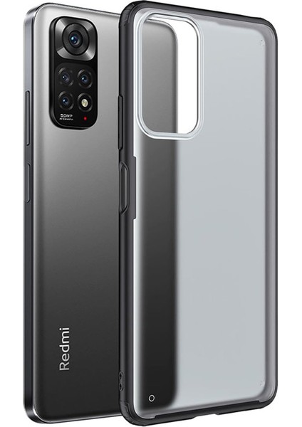 11 Için Kılıf Frosted Frame Siyah [ 11 ile Uyumlu Kılıf - Siyah]