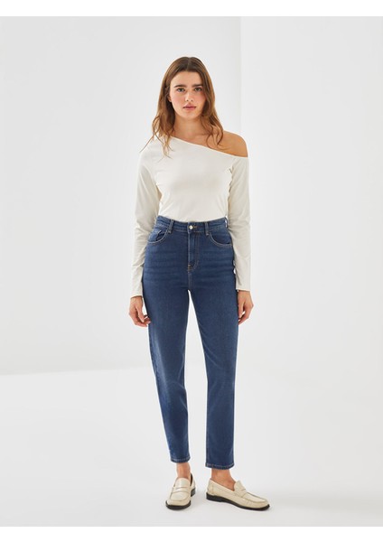 Yeni Sezon Mom Fit Kadın Jean Pantolon