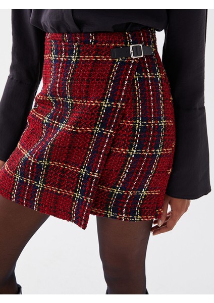 Yeni Sezon Kemer Kapamalı Ekose Kadın Etek fırsatları