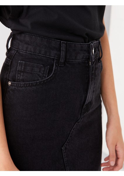 Yeni Sezon Standart Fit Kadın Jean Etek indirimleri