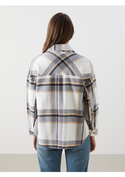 Yeni Sezon Ekose Oversize Kadın Oduncu Gömlek fırsatları