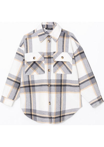 Yeni Sezon Ekose Oversize Kadın Oduncu Gömlek indirimleri