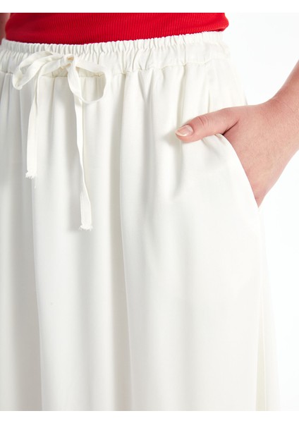 Yeni Sezon Beli Lastikli Düz Poplin Kadın Etek modelleri