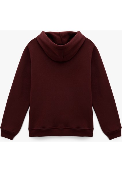 Şardonlu Kanguru Cepli Kapüşonlu Kedi Işlemeli Sweatshirt fiyatları