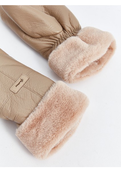 Yeni Sezon Deri Görünümlü Kadın Eldiven modelleri