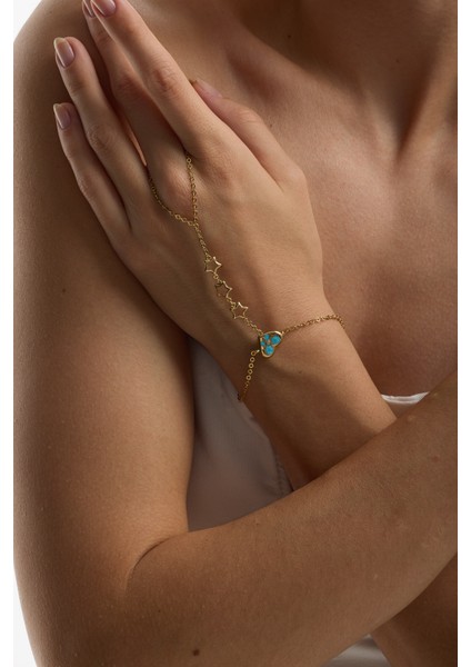 14 Ayar Altın Mavi Mineli Şahmeran