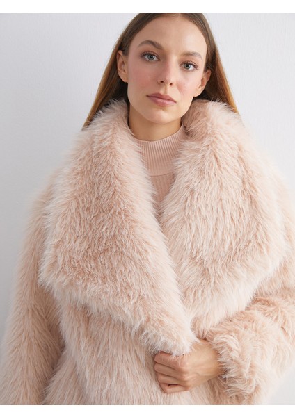 Yeni Sezon Ceket Yaka Oversize Kadın Kürk Mont modelleri