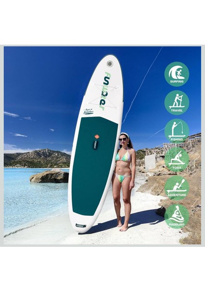 Paddle Adventure Şişme Sup Board/stand Up Paddle Board 320X83X15 cm Yeşil