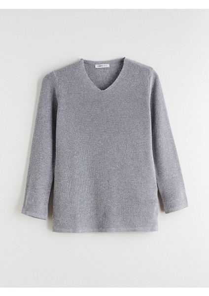 Yeni Sezon V Yaka Kadın Triko Kazak indirimleri