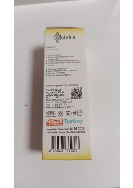 Soğuk Sıkım Kantaron Yağı 50ML