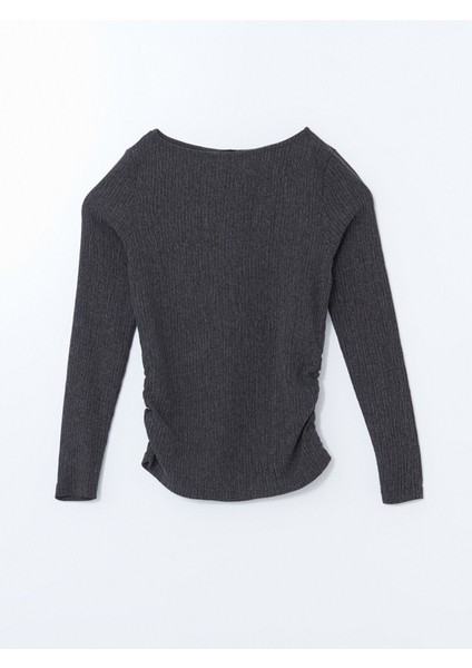 Yeni Sezon Bisiklet Yaka Dokulu Kadın Bluz indirimleri