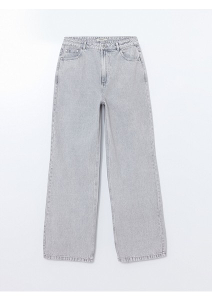 Yeni Sezon Yüksek Bel Wideleg Kadın Jean Pantolon indirimleri