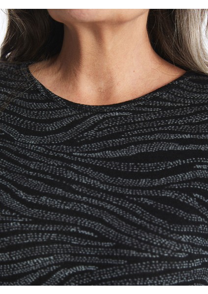 Yeni Sezon Bisiklet Yaka Desenli Uzun Kollu Kadın Bluz modelleri