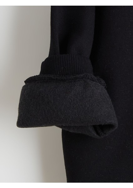 Yeni Sezon Bisiklet Yaka Baskılı Kız Çocuk Sweatshirt 2'li modelleri