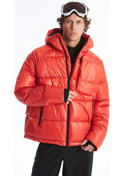 Yeni Sezon Standart Kalıp Kapüşonlu Erkek Kayak Montu