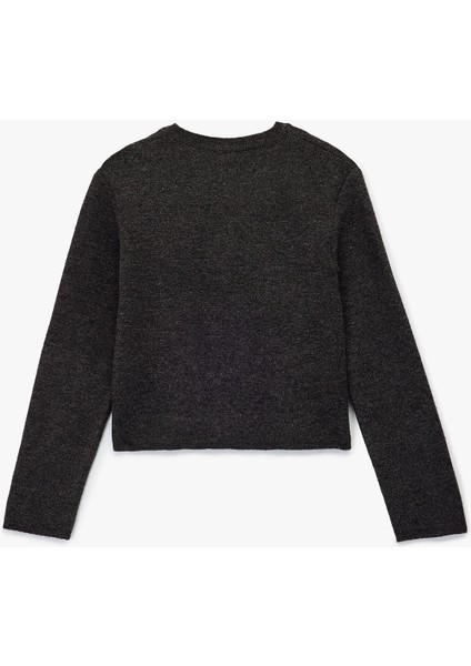 Kadın Cepli Gold Düğme Detaylı Uzun Kollu Bisiklet Yaka Triko Hırka 6WAK90197HT modelleri