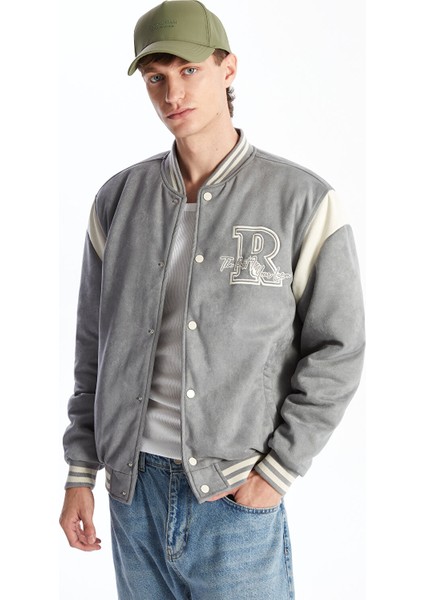 Yeni Sezon Standart Kalıp Kolej Yaka Erkek Bomber Mont modelleri