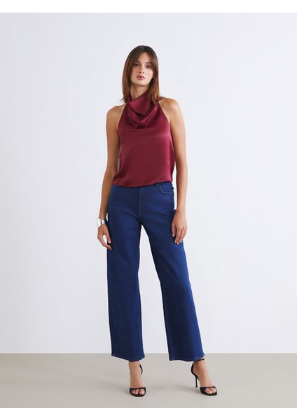 Yeni Sezon Halter Yaka Saten Bluz fiyatları