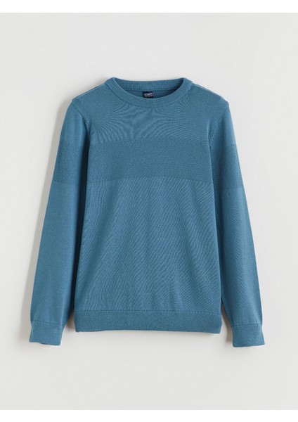 Yeni Sezon Bisiklet Yaka Erkek Çocuk Triko Kazak