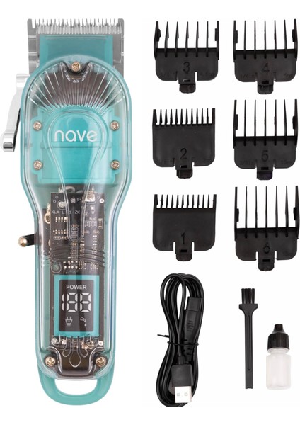 Nave Erkekler Için Akülü Saç Kesme Makineleri – Profesyonel Zero Gap T-Blade Düzeltici, Şarj Edilebilir, LCD Ekran, Ayarlanabilir Bıçak ve Taraklar - Ev ve Berber Kullanımı (Mavi) modelleri