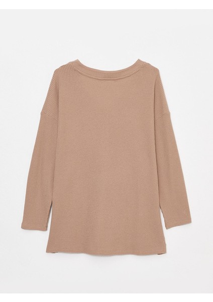 Yeni Sezon Büyük Beden V Yaka Kendinden Desenli Uzun Kollu Kadın Pijama Üst fiyatları